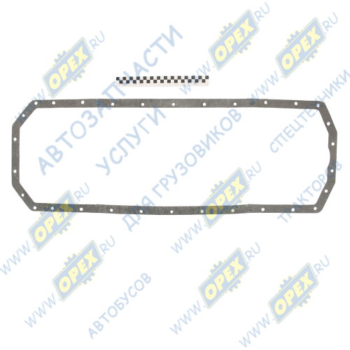 260-1009002 Прокладка С/Ф; 325х970; 30отв.ф10, масляного картера (поддона) МТЗ-1221; (паронит 2.0мм) Techno Drive